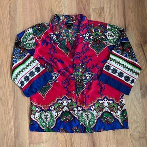 natori silky button down sleep shirt - size M